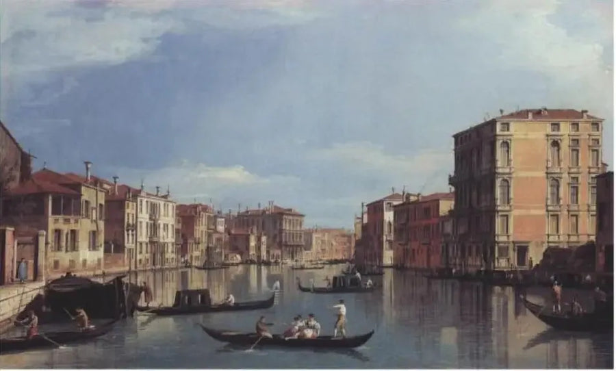 Grand Canal mot öster, från Palais Bembo till Palais Vendramin-Calergi - Canaletto