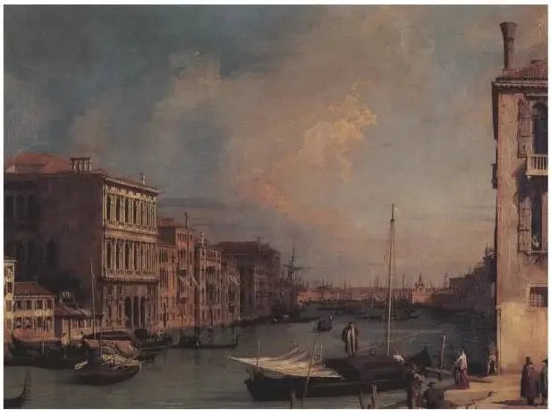 Grand Canal sett från öster från Campo S. Vio - Canaletto
