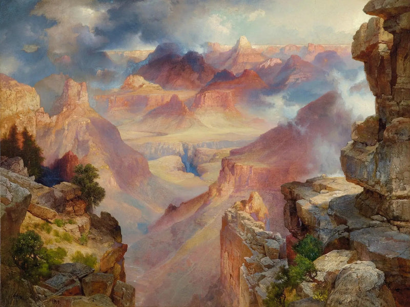 Grand Canyon i Arizona vid solnedgången - Thomas Moran