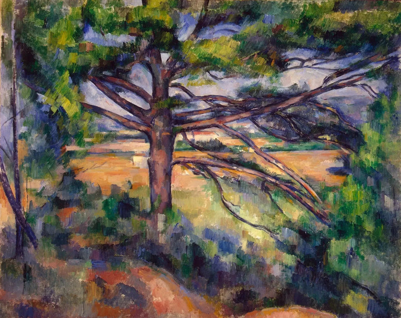 Stor tall och röda jordar - Paul Cézanne