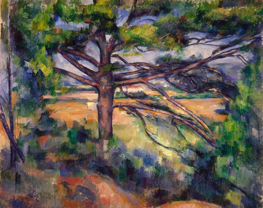 Stor tall och röda jordar - Paul Cézanne