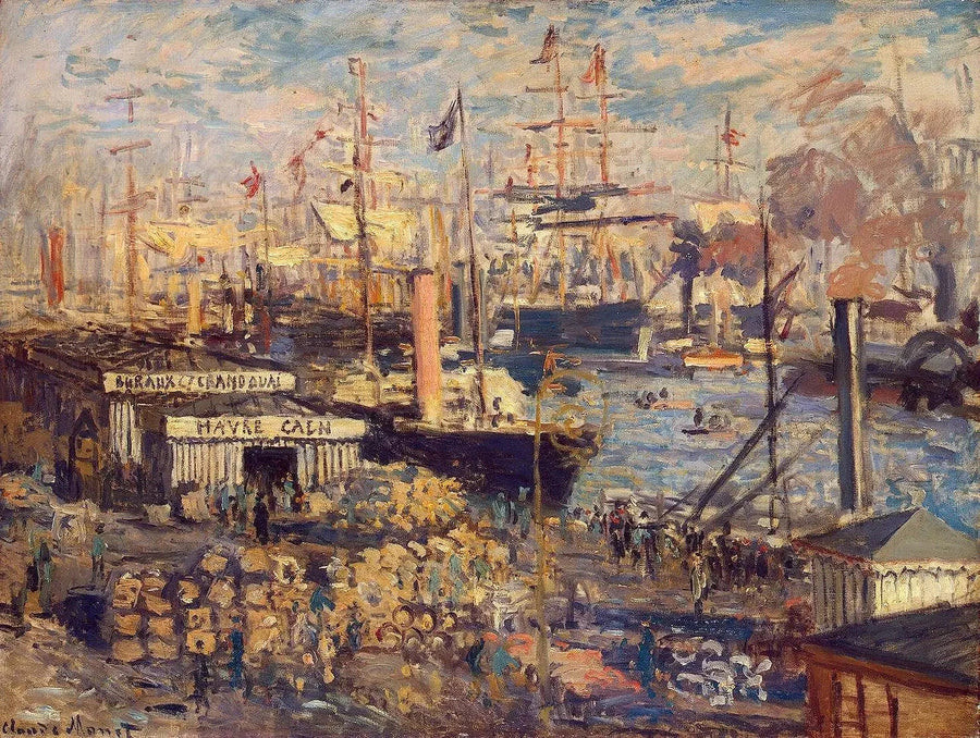 Den stora kajen i Le Havre - Claude Monet