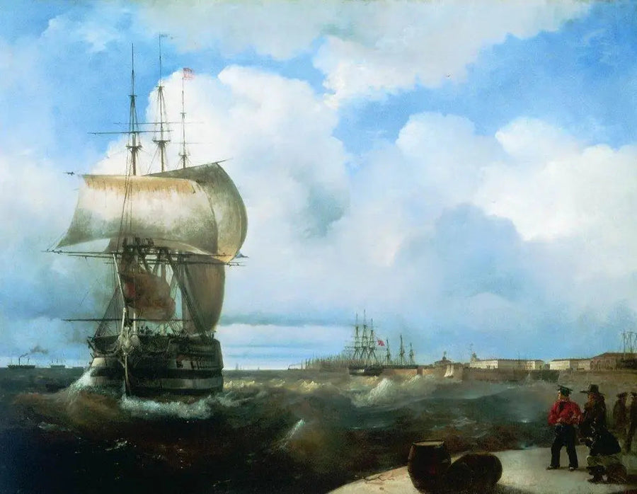 Storslagen raid i Kronstadt - Ivan Aivazovskij