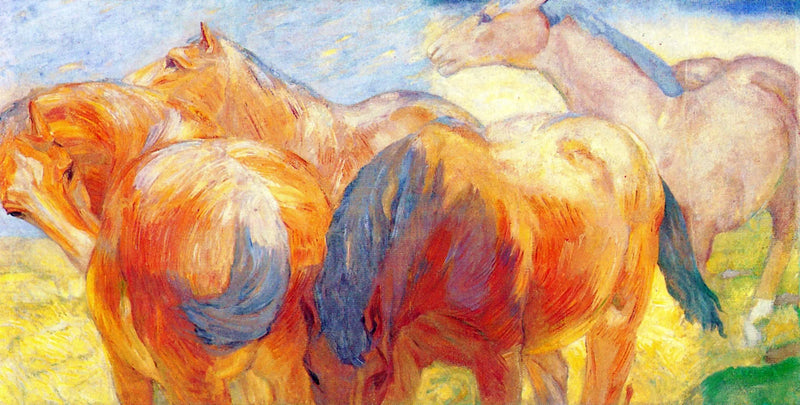 Stort hästtavla Lenggries I - Franz Marc