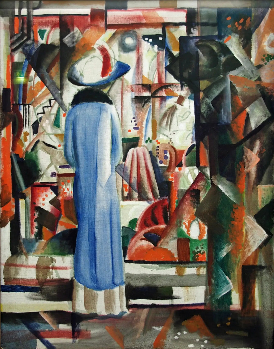 Stort glänsande vitrinskåp - August Macke