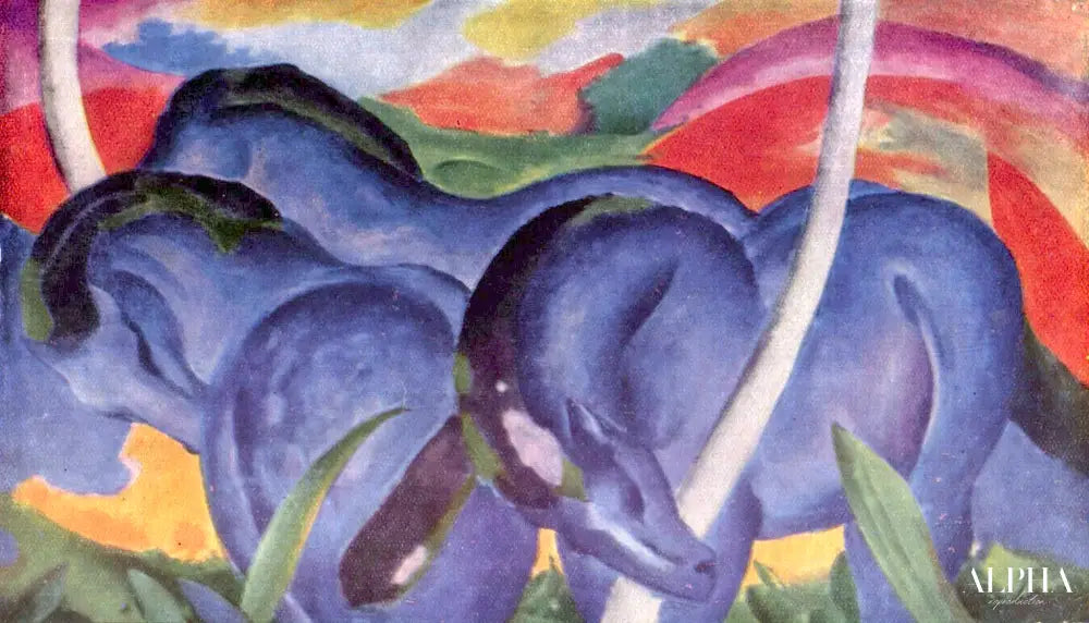 Grands chevaux bleus  - Franz Marc - Reproductions de tableaux et peintures haut de gamme