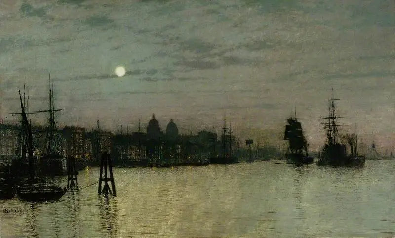 Greenwich, Halvflod - John Atkinson Grimshaw