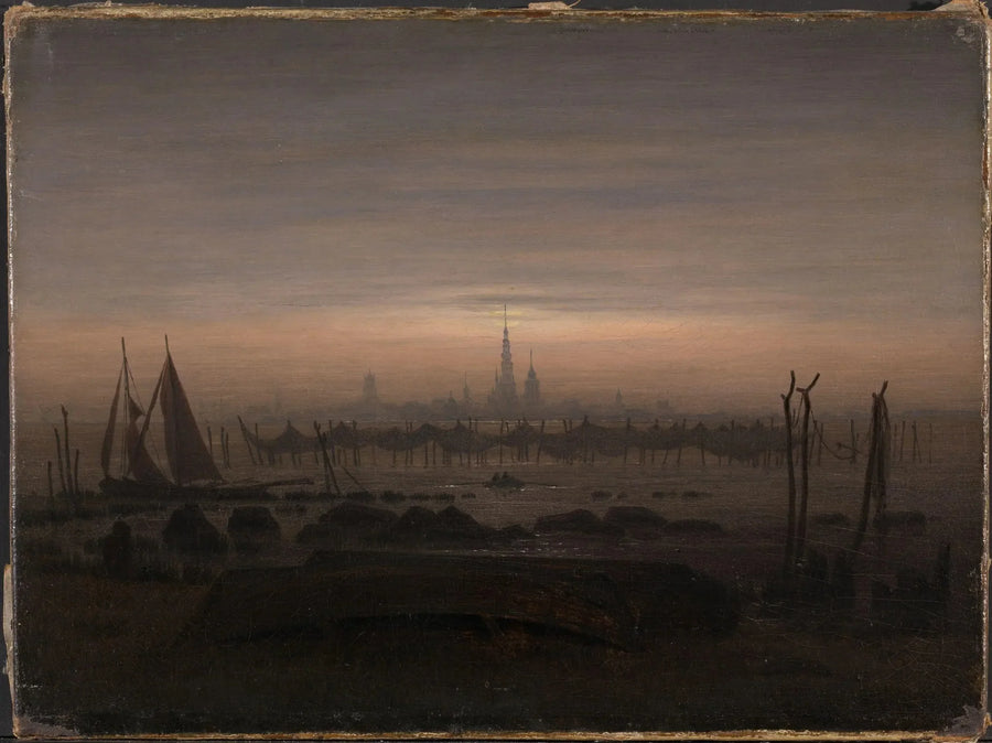 Greifswald i månsken - Caspar David Friedrich