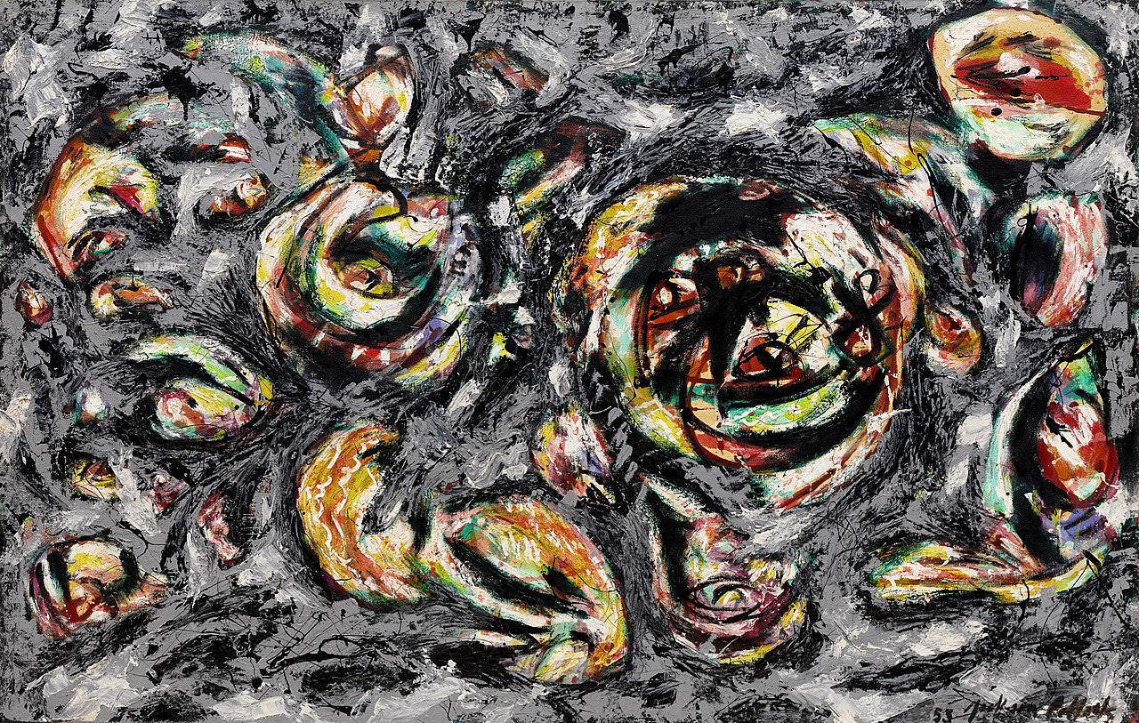 Gris de l'océan - Jackson Pollock image 1 reproduction artisanale de tableau
