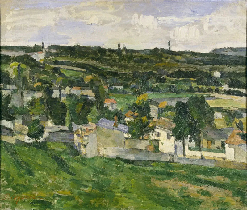 Grupp av hus, landskap från Île-de-France - Paul Cézanne