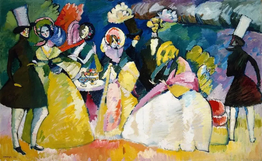 Grupp i crinoliner - Vassily Kandinsky