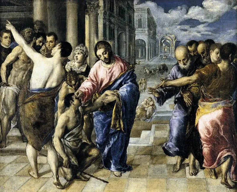 Född blindas helande - El Greco