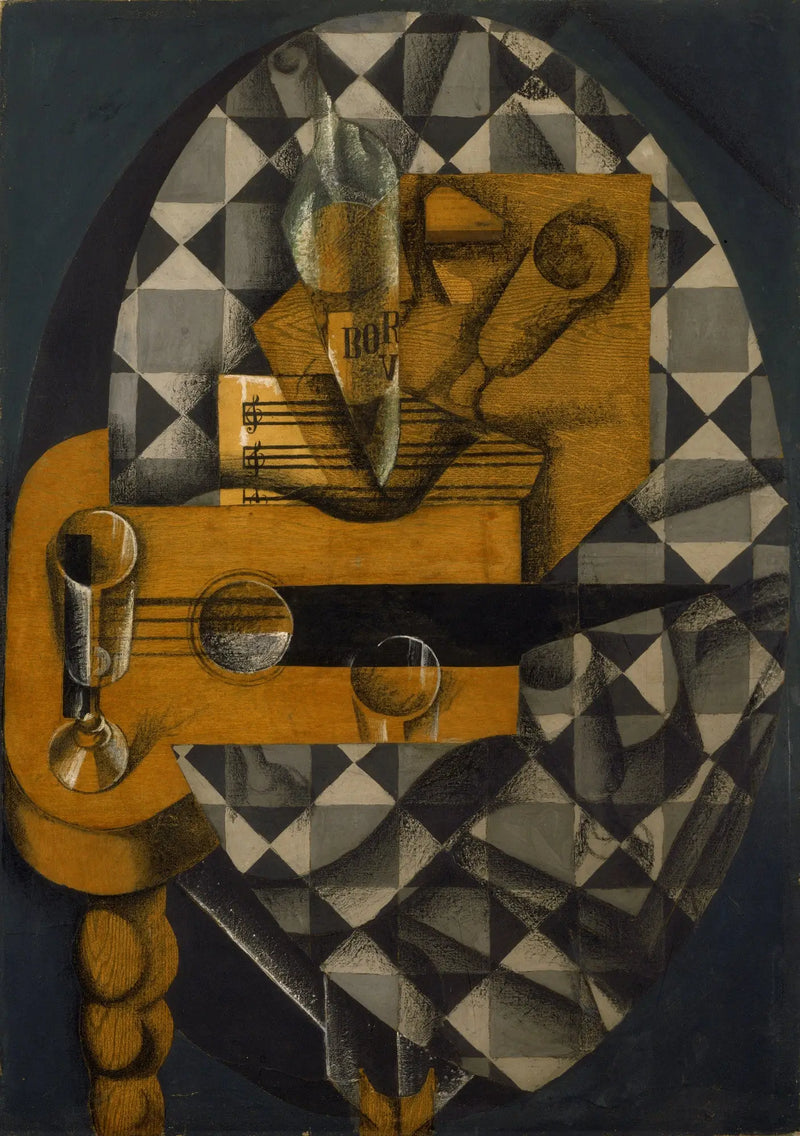 Gitarr och glasögon - Juan Gris