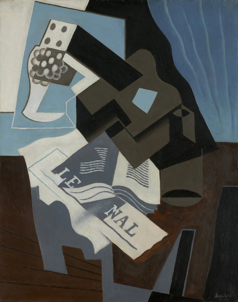 Gitarr, bok och tidning - Juan Gris