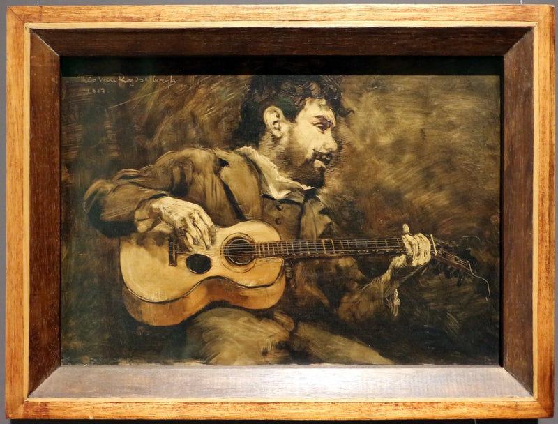 Gitarrist - Porträtt av den spanske konstnären Darío de Regoyos - Théodore van Rysselberghe