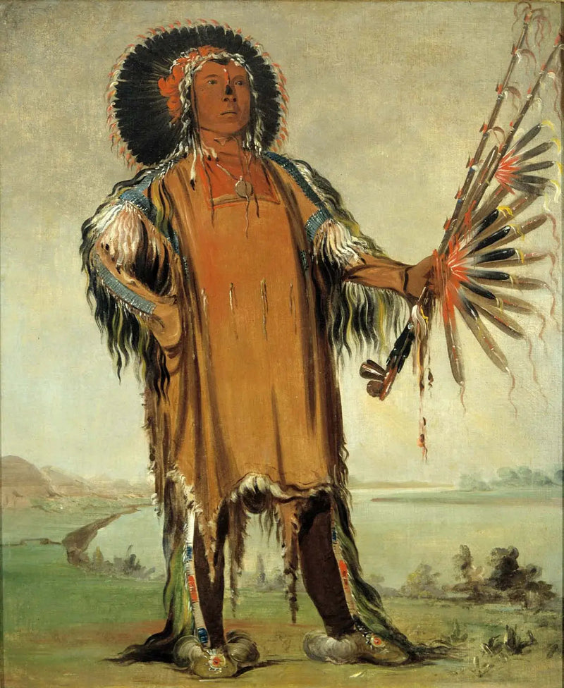 Ha-na-tá-nu-maúk, varghövding, högsta ledare för stammen - George Catlin