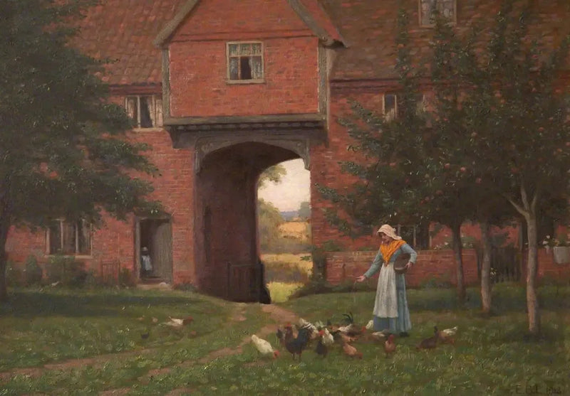 Hales Old Hall, Hales Green, nära Norwich, Norfolk - Edmund Blair Leighton