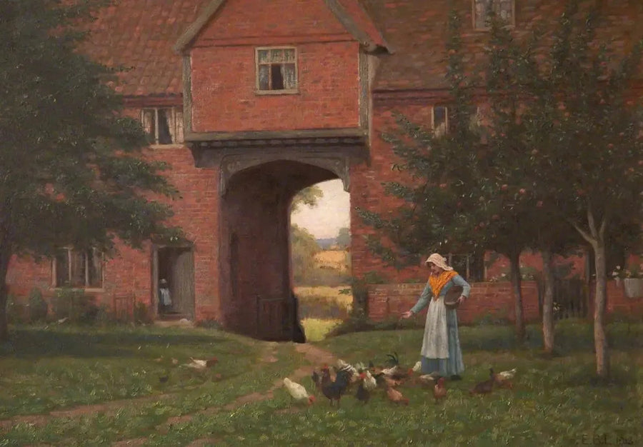 Hales Old Hall, Hales Green, nära Norwich, Norfolk - Edmund Blair Leighton