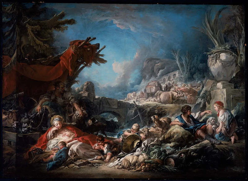 Väggfäste vid källan - François Boucher