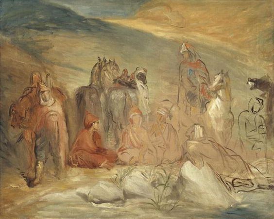 Spahisfäste vid en källa - Théodore Chassériau