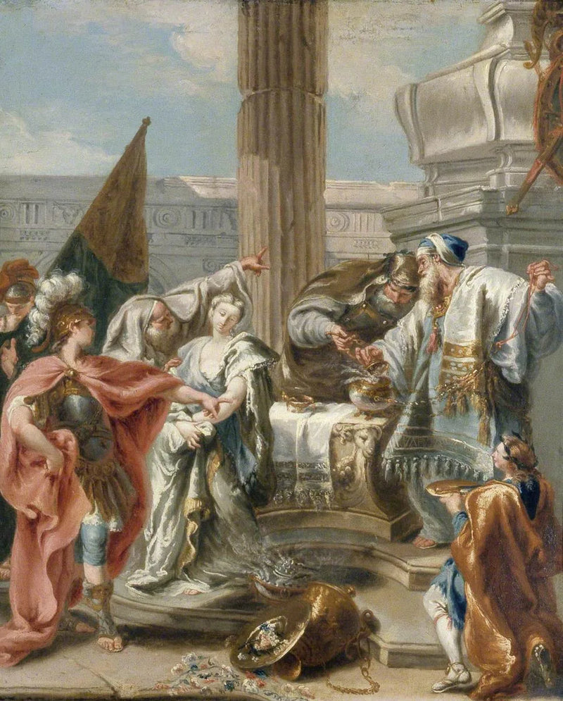 Haman, Ester och Assuérus - Giovanni Battista Pittoni