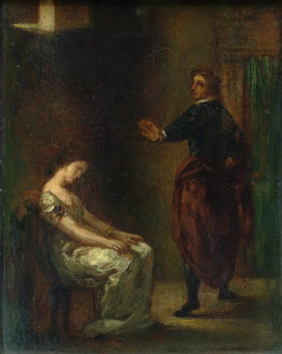 Hamlet och Ophelia - Eugène Delacroix