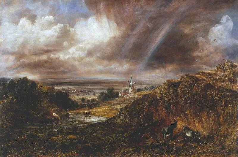 Hampstead Heath med en regnbåge - John Constable