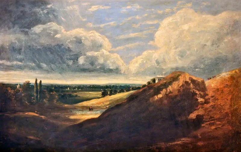 Hampstead Heath, Branch Hill-sjön - John Constable