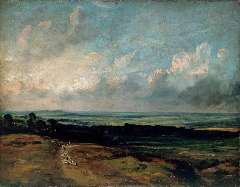 Hampstead Heath, Harrow i fjärran - John Constable
