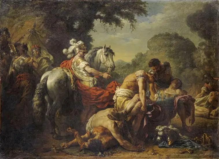 Hannibal som återfunnit Marcellus kropp - Louis Jean François Lagrenée