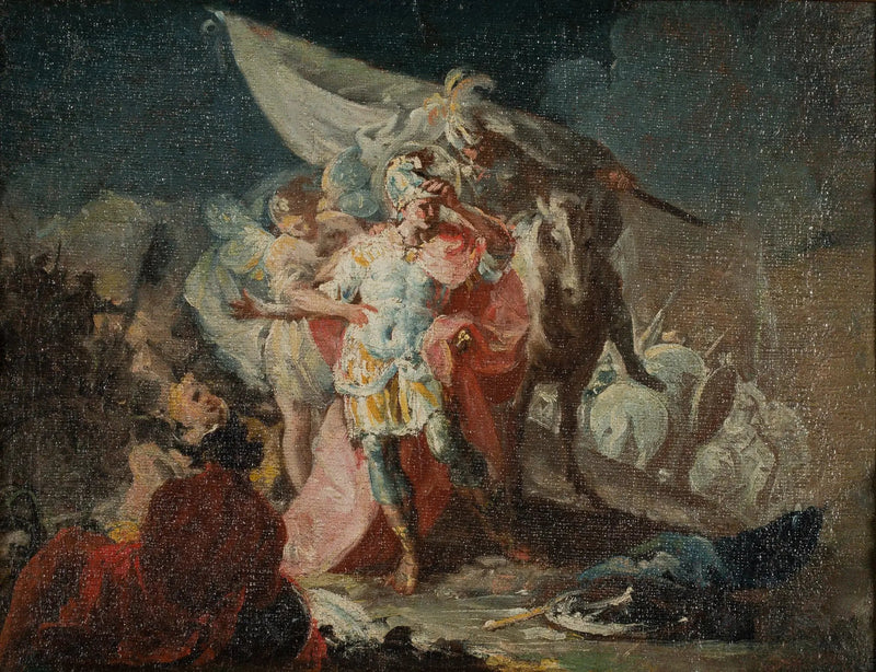 Hannibal den erövrande som observerar Italien för första gången från Alperna (skiss) - Francisco de Goya