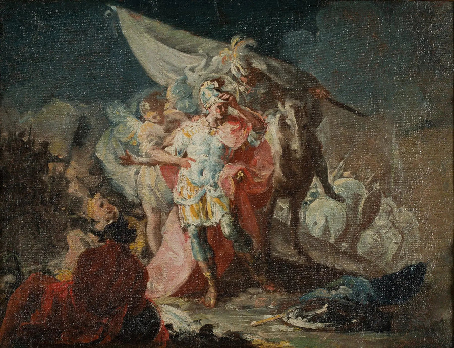 Hannibal den erövrande som observerar Italien för första gången från Alperna (skiss) - Francisco de Goya