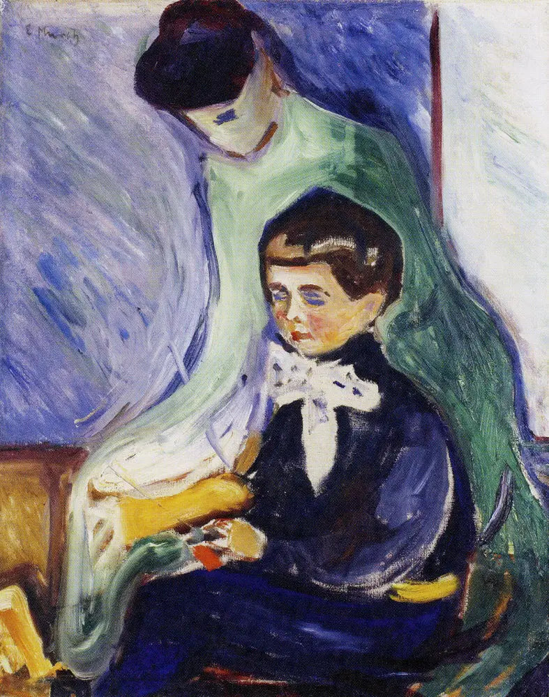 Hans Herbert Esche och hans barnflicka - Edvard Munch