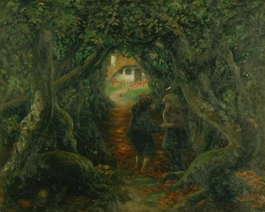 Hansel och Gretel hos häxan. - H. A. Brendekilde