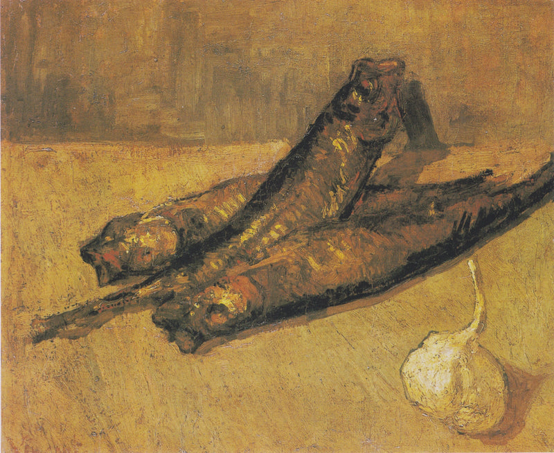 Stilleben med lök och vitlök - Vincent van Gogh