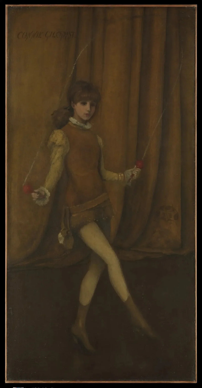 Harmoni i gult och guld: Flickan i guld — Connie Gilchrist - James Abbott McNeill Whistler