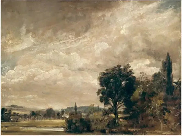 Harnham Ridge från ärkediakonen Fishers hus, Salisbury - John Constable