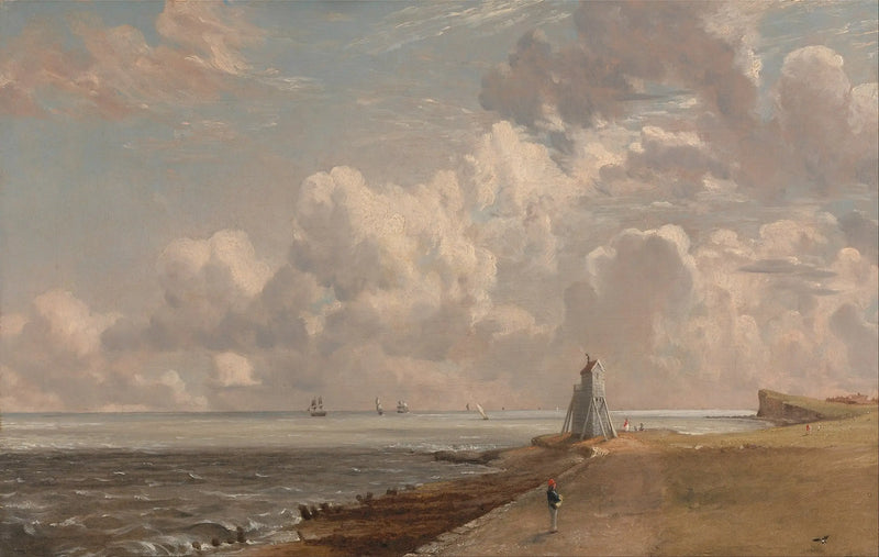 Harwich: den låga fyren och Beacon Hill - John Constable
