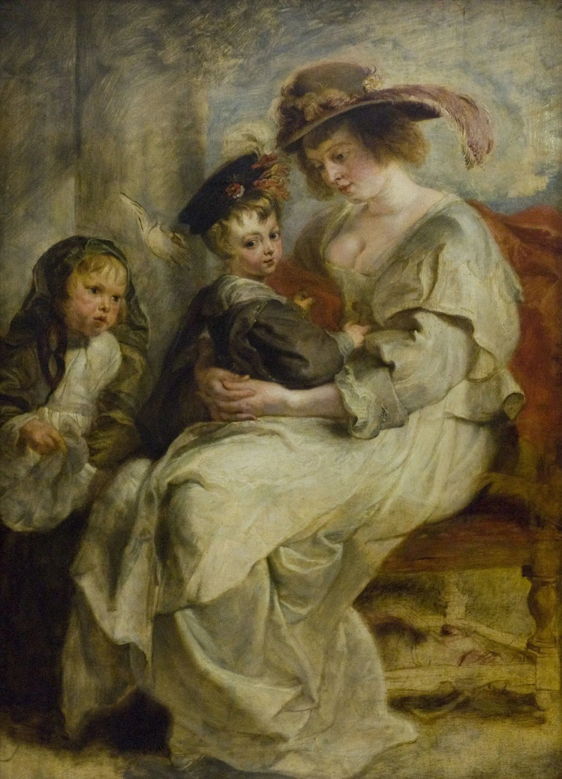 Hélène Fourment och två av hennes barn - Peter Paul Rubens