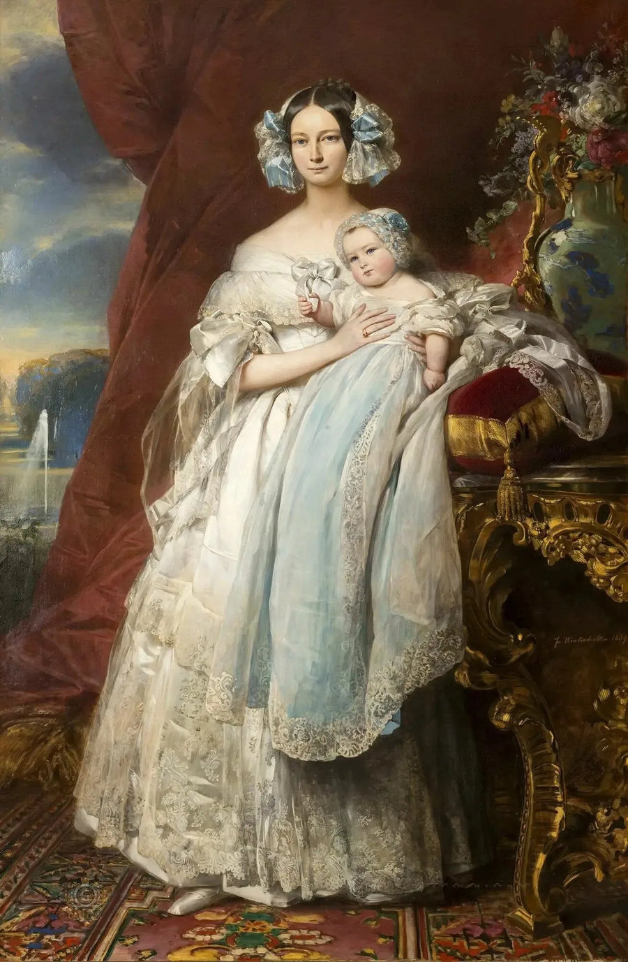 Hélène-Louise, prinsessa av Mecklenburg, hertiginna av Orléans (1814-1858) - Franz Xaver Winterhalter