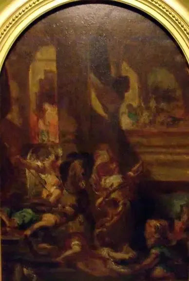 Héliodore fördriven från templet - Eugène Delacroix