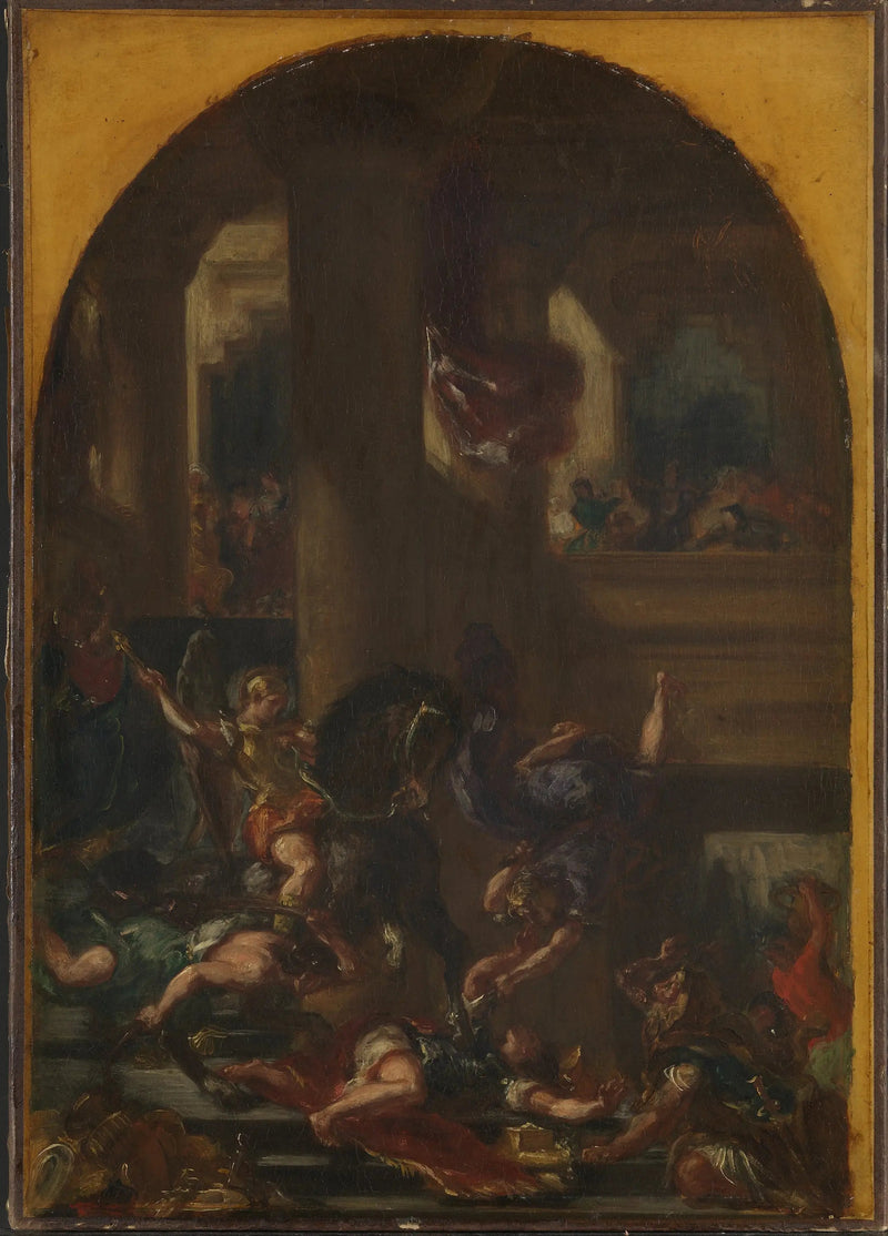 Héliodore fördriven från templet - Eugène Delacroix