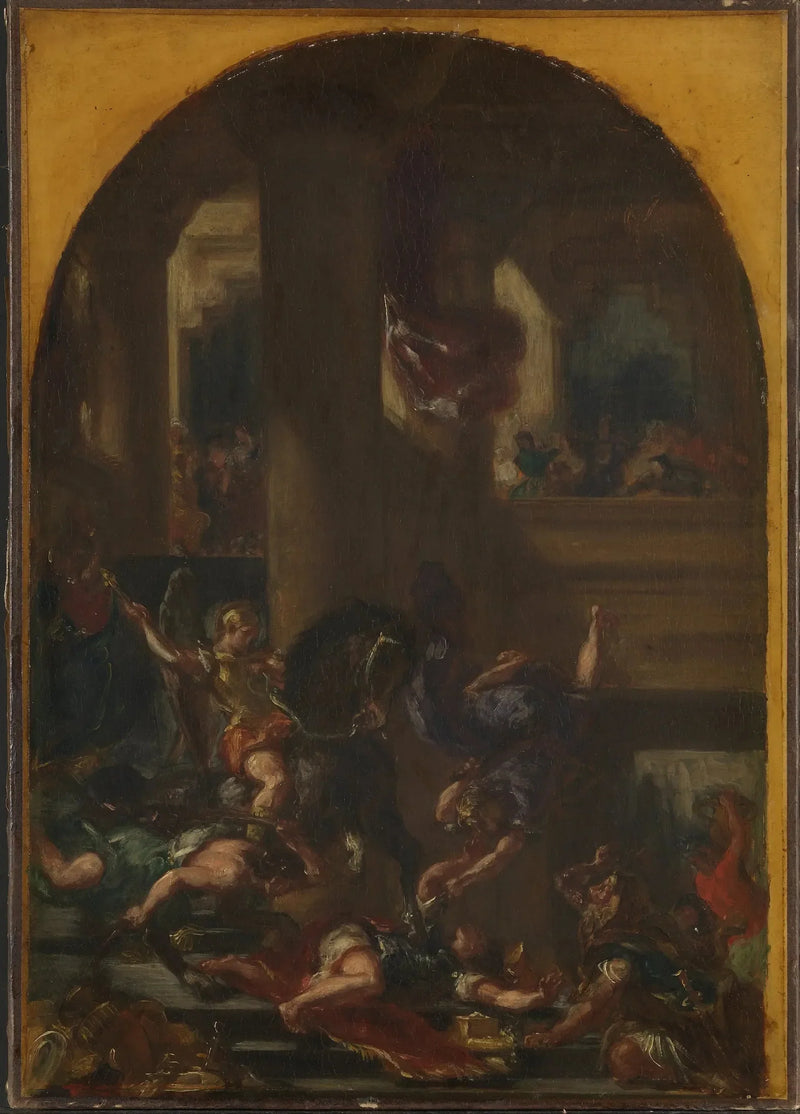 Héliodore fördriven från templet - Eugène Delacroix