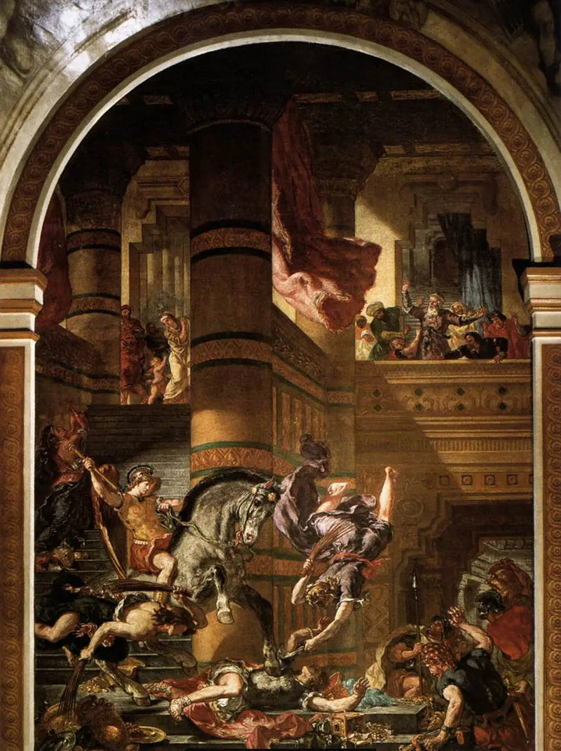 Héliodore fördriven från templet - Eugène Delacroix