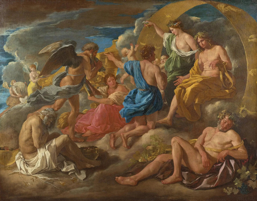 Helios och Phaëton med Saturnus och de fyra årstiderna - Nicolas Poussin