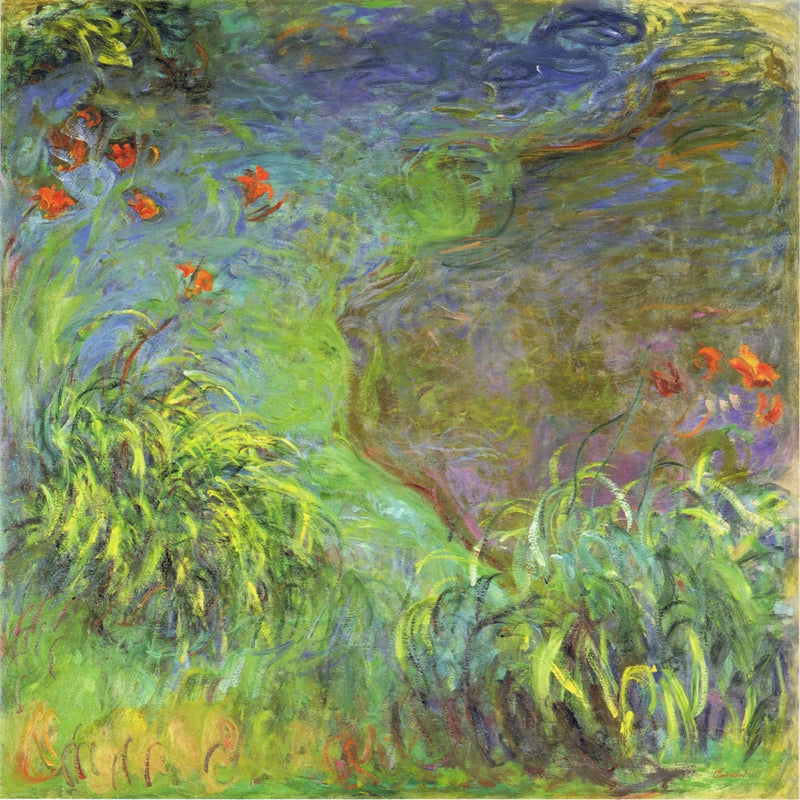 Dagliljor vid vattnet W1819 - Claude Monet