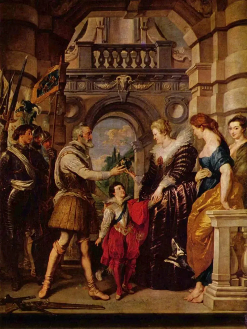 Henri IV ger sig ut på krig i Tyskland och anförtro drottningen styret av sitt rike den 20 mars 1610 - Peter Paul Rubens
