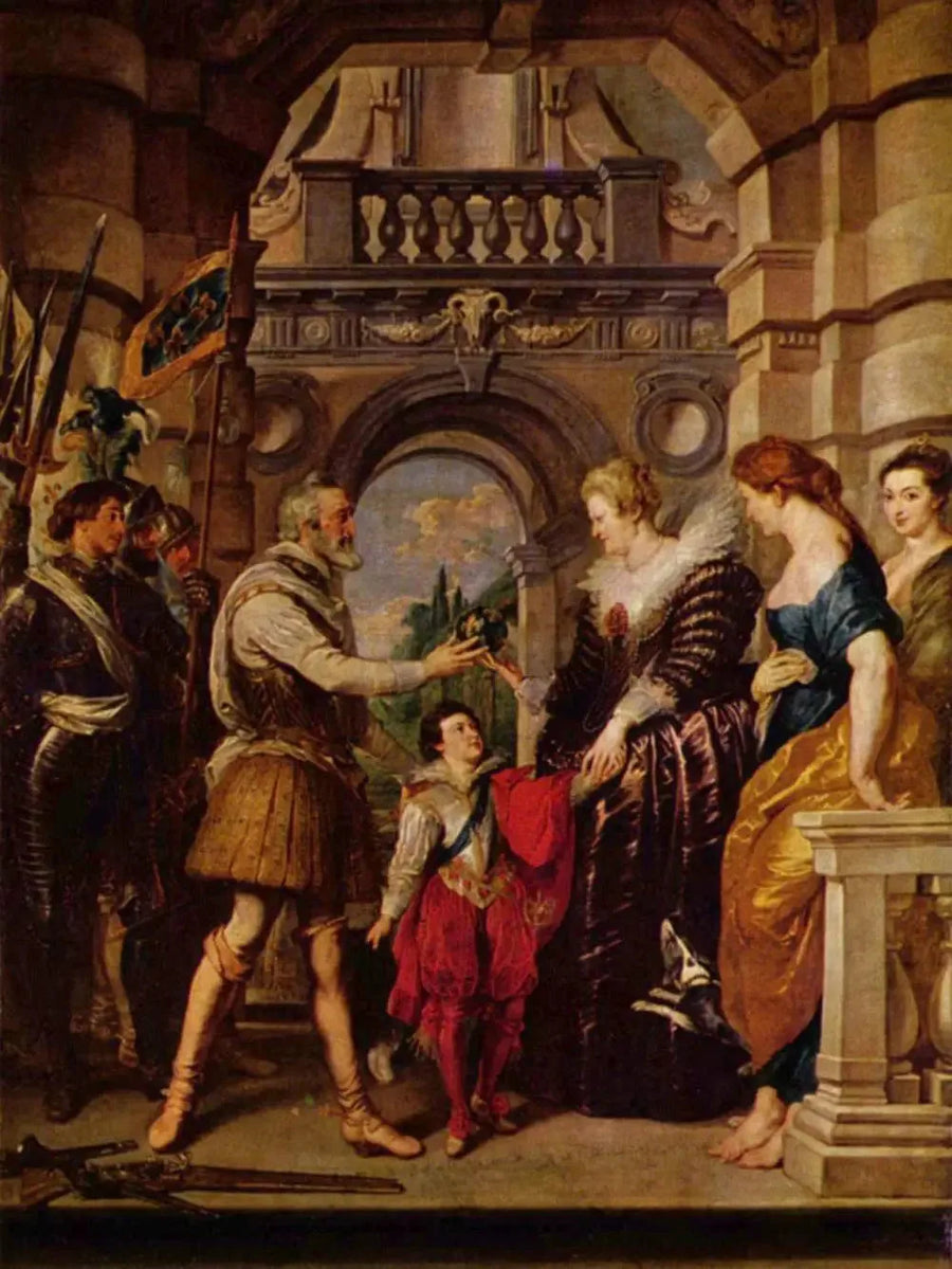 Henri IV ger sig ut på krig i Tyskland och anförtro drottningen styret av sitt rike den 20 mars 1610 - Peter Paul Rubens