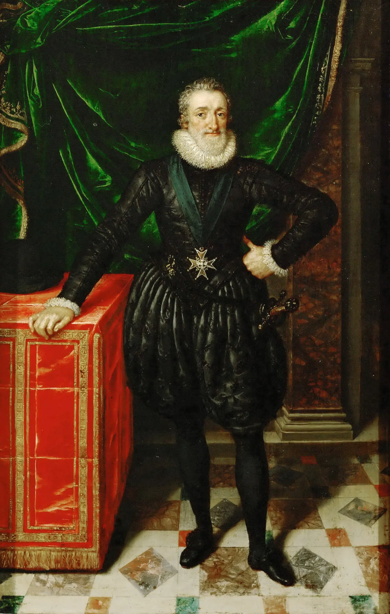 Henri IV, Frankrikes kung, i svart kostym - Frans Pourbus den yngre
