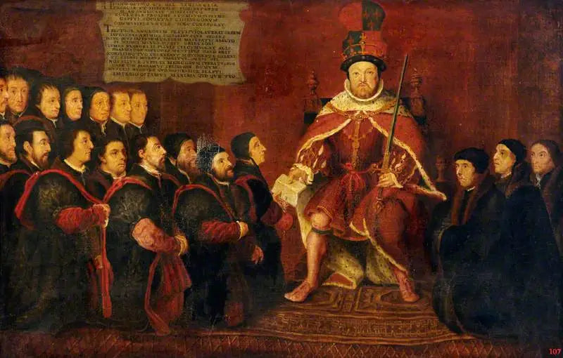 Henrik VIII med Barbier- och kirurgsällskapet - Hans Holbein den yngre